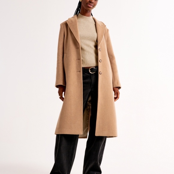 Abercrombie Wool-Blend Tailored Topcoat - Picture 1 of 4